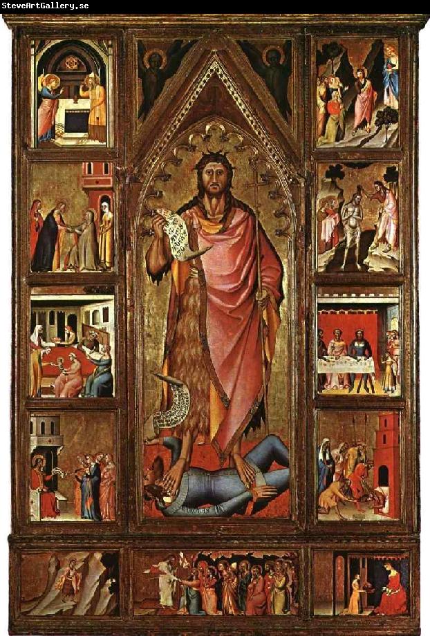 BIONDO, Giovanni del Altarpiece of the Baptist fgf